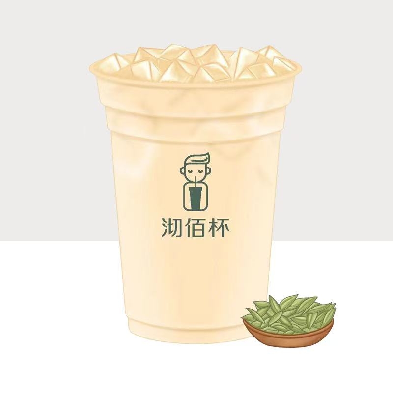 茉莉绿真乳茶